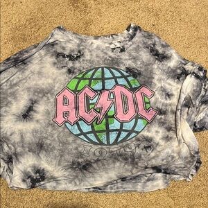AC/DC Tie-Dye Short Sleeve Tee - Black, Pink, Green, Blue